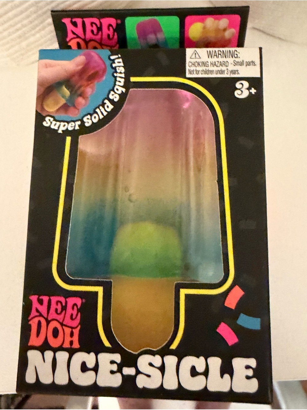 Nee Doh Nice-Sicle Multicolor Super Solid Squish Popsicle - New and Authentic!